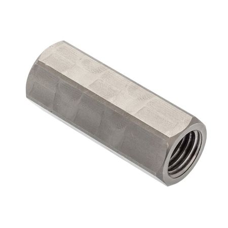 Coupling Nut Reducer, M12 and M16, 18-8 Stainless Steel, Not Graded, Plain, 54 mm Lg, 21 mm Hex Wd MPN:NUT601M12XM16