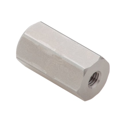 Coupling Nut Reducer, M4 and M5, 18-8 Stainless Steel, Not Graded, Plain, 25 mm Lg, 13 mm Hex Wd MPN:NUT601M4XM5
