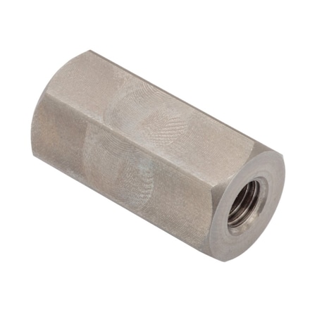 Coupling Nut Reducer, M4 and M6, 18-8 Stainless Steel, Not Graded, Plain, 25 mm Lg, 13 mm Hex Wd MPN:NUT601M4XM6