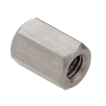 Coupling Nut, M2, Stainless Steel, Grade 18-8, Plain, 6 mm Lg, 4 mm Hex Wd MPN:NUT651M2.5X0.45