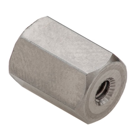 Coupling Nut, #4-40, 316 Stainless Steel, Not Graded, Plain, 7/16 in Lg, 5/16 in Hex Wd MPN:NUT652440