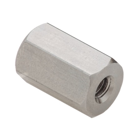 Coupling Nut, #6-32, 316 Stainless Steel, Not Graded, Plain, 1/2 in Lg, 5/16 in Hex Wd MPN:NUT652632