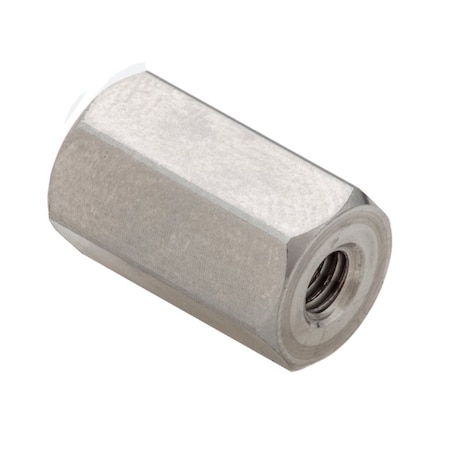 Coupling Nut, #8-32, 316 Stainless Steel, Not Graded, Plain, 5/8 in Lg, 3/8 in Hex Wd MPN:NUT652832