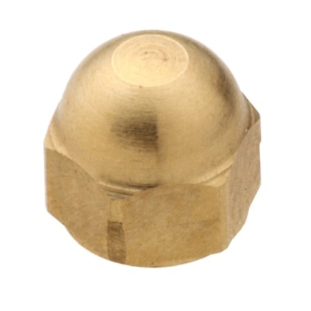 Acorn Nut, #0-80, Brass, Plain, 3/16 in H MPN:NUT804080