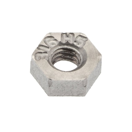 Hex Nut, M5-0.80, 316 Stainless Steel, Not Graded, Plain, 4.70 mm Ht MPN:NUT930M5C
