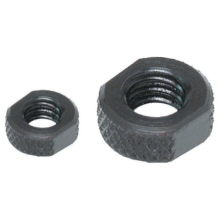 Knurled Round Nut, w/Flats, No 5-40 Sz, Steel MPN:Z0642