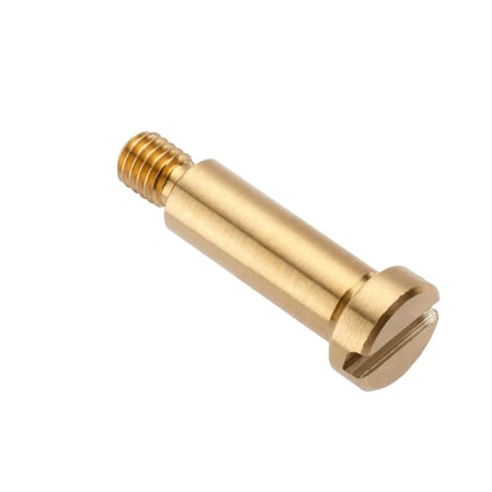 Shoulder Screw, 2A Thr Sz, 1/4 in Thr Lg, 1/2 in Shoulder Lg, Brass MPN:STR40614C08