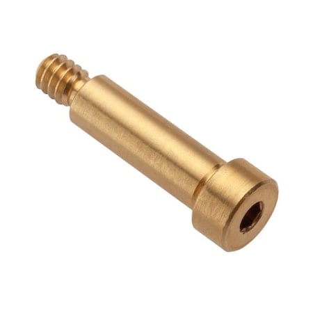 Shoulder Screw, #10-24 Thr Sz, 1/4 in Thr Lg, 3/4 in Shoulder Lg, Brass MPN:STR55014C12