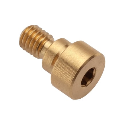 Shoulder Screw, 2A Thr Sz, 1/4 in Thr Lg, 1/8 in Shoulder Lg, Brass MPN:STR55014F02