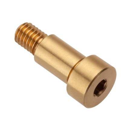 Shoulder Screw, 2A Thr Sz, 1/4 in Thr Lg, 3/8 in Shoulder Lg, Brass MPN:STR55014F06