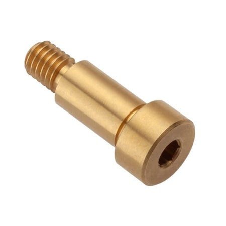 Shoulder Screw, 2A Thr Sz, 1/4 in Thr Lg, 7/16 in Shoulder Lg, Brass MPN:STR55014F07