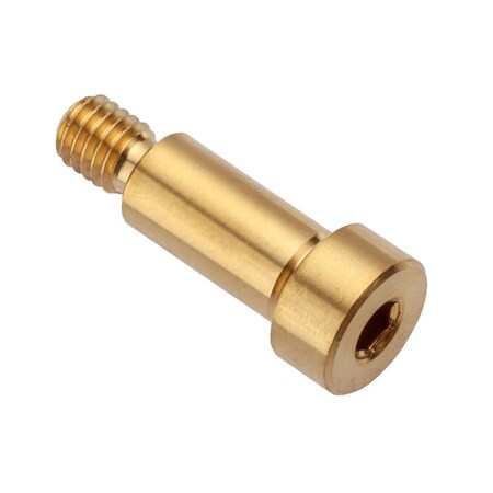Shoulder Screw, 2A Thr Sz, 1/4 in Thr Lg, 1/2 in Shoulder Lg, Brass MPN:STR55014F08
