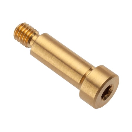 Shoulder Screw, 2A Thr Sz, 1/4 in Thr Lg, 5/8 in Shoulder Lg, Brass MPN:STR55014F10
