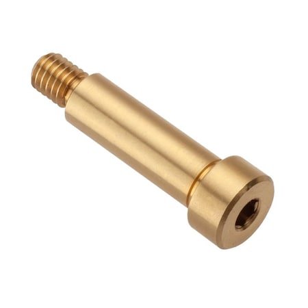 Shoulder Screw, 2A Thr Sz, 1/4 in Thr Lg, 3/4 in Shoulder Lg, Brass MPN:STR55014F12