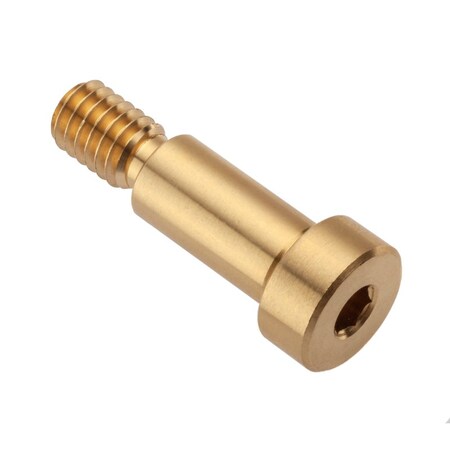 Shoulder Screw, 2A Thr Sz, 1/2 Thr Lg, 3/4 in Shoulder Lg, Brass MPN:STR55038C12