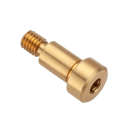 Shoulder Screw, 6g Thr Sz, 4mm Thr Lg, 6 mm Shoulder Lg, Brass MPN:STR550M4X6