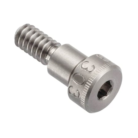 Shoulder Screw, #10-24 Thr Sz, 3/8 Thr Lg, 1/4 in Shoulder Lg, 18-8 Stainless Steel MPN:STR60114C04-2