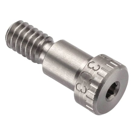 Shoulder Screw, 3A Thr Sz, 7/16 Thr Lg, 3/8 in Shoulder Lg, 18-8 Stainless Steel MPN:STR60151C06-DD
