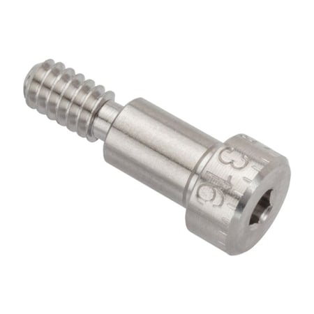 Shoulder Screw, 3A Thr Sz, 3/8 Thr Lg, 3/8 in Shoulder Lg, 316 Stainless Steel MPN:STR60214C06