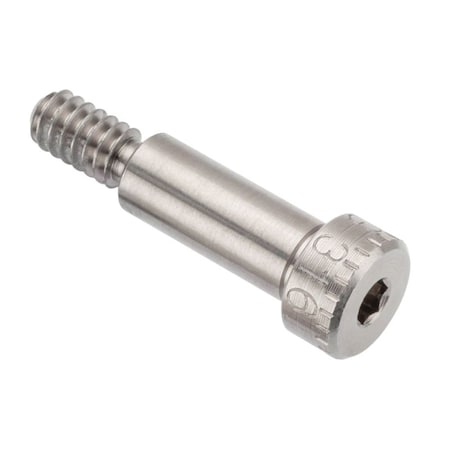 Self-Locking Shoulder Screws, 3A Thr Sz, 3/8 Thr Lg, 5/8 in Shoulder Lg, 316 Stainless Steel MPN:STR60214C10-PATCH