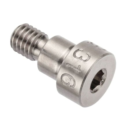 Shoulder Screw, 3A Thr Sz, 1/4 in Thr Lg, 3/16 in Shoulder Lg, 316 Stainless Steel MPN:STR60214F03
