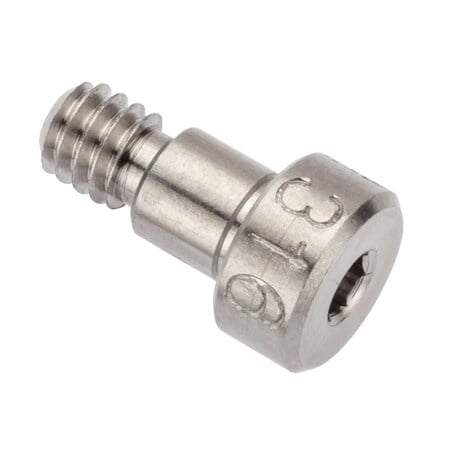 Shoulder Screw, 3A Thr Sz, 3/16 Thr Lg, 3/16 in Shoulder Lg, 316 Stainless Steel MPN:STR60231C03