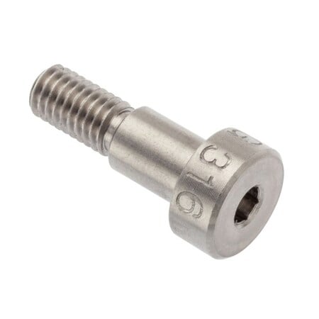 Shoulder Screw, 5g6g Thr Sz, 9.5mm Thr Lg, 8 mm Shoulder Lg, 316 Stainless Steel MPN:STR602M6X8