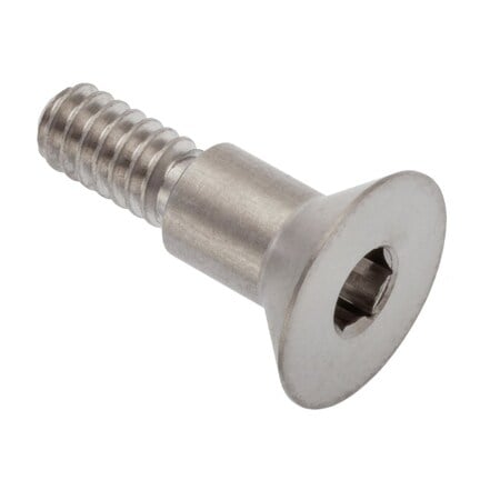 Shoulder Screw, #10-24 Thr Sz, 3/8 Thr Lg, 1/4 in Shoulder Lg, 18-8 Stainless Steel MPN:STR63014C04