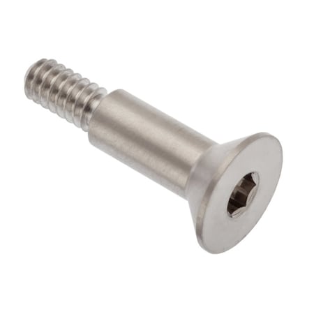 Shoulder Screw, #10-24 Thr Sz, 3/8 Thr Lg, 1/2 in Shoulder Lg, 18-8 Stainless Steel MPN:STR63014C08