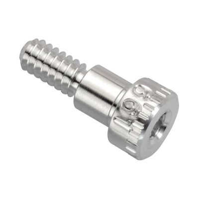 Shoulder Screw, 3A Thr Sz, 3/8 Thr Lg, 1/4 in Shoulder Lg, Aluminum MPN:STR72014C04