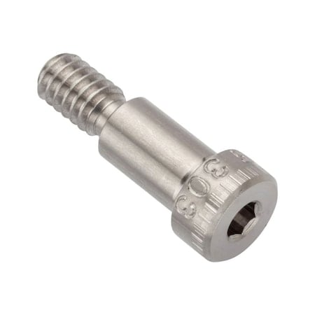 Shoulder Screw, 3A Thr Sz, 7/16 Thr Lg, 1/2 in Shoulder Lg, 18-8 Stainless Steel MPN:STR78851C08
