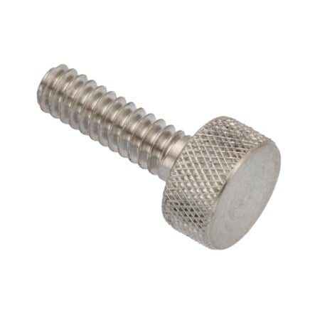 Thumb Screw, #4-40 Thread Size, Knurl Narrow Head, Plain Stainless Steel, 3/8 in Lg MPN:Z0730