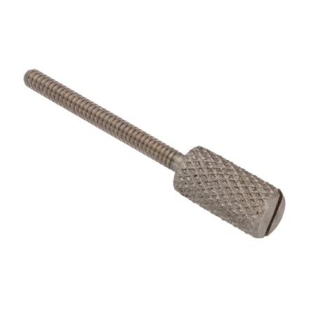 Thumb Screw, #4-40 Thread Size, Slotted, Plain Stainless Steel, 1 in Lg MPN:Z0742SL