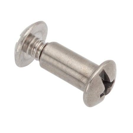 Combo Barrel/Screw, #6-32, 3/8 to 1/2 in Brl Lg, 3/16 in Brl Dia, 316 Stainless Steel Unfinished MPN:Z4105-316SS-PAK