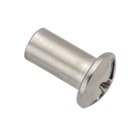 Combo Barrel, #6-32, 3/8 in Brl Lg, 3/16 in Brl Dia, 18-8 Stainless Steel Unfinished MPN:Z4105SS