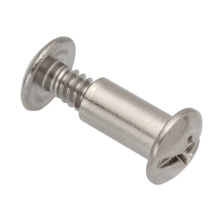 Combo Barrel/Screw, #6-32, 3/8 to 1/2 in Brl Lg, 3/16 in Brl Dia, 18-8 Stainless Steel Unfinished MPN:Z4105SSPAK
