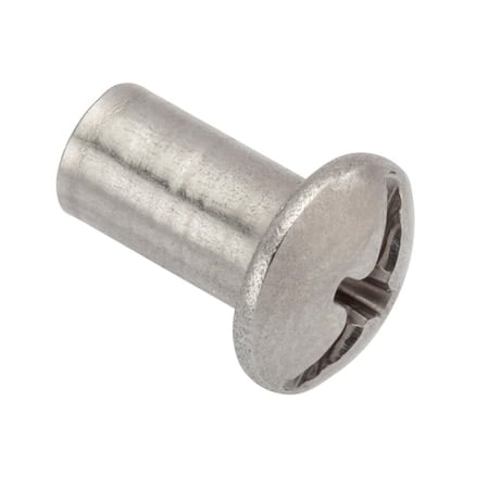 Combo Barrel, #8-32, 3/8 in Brl Lg, 13/64 in Brl Dia, 18-8 Stainless Steel Unfinished MPN:Z4125SS