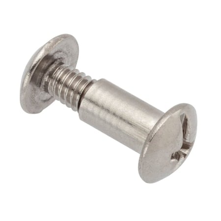 Combo Barrel/Screw, #8-32, 3/8 to 1/2 in Brl Lg, 13/64 in Brl Dia, 18-8 Stainless Steel Unfinished MPN:Z4125SSPAK