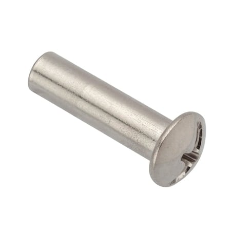 Combo Barrel, #8-32, 3/4 in Brl Lg, 13/64 in Brl Dia, 18-8 Stainless Steel Unfinished MPN:Z4128SS