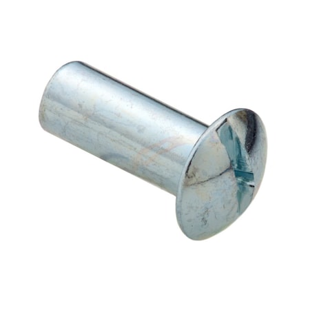 Slot Barrel, #10-24, 1/4 in Brl Lg, 1/4 in Brl Dia, 410 Stainless Steel Zinc Plated MPN:Z4404-410HZ
