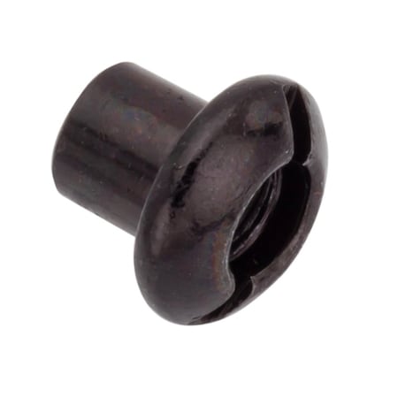 Slot Barrel, #10-24, 1/4 in Brl Lg, 1/4 in Brl Dia, Steel Black Zinc Plated MPN:Z4404-BLACK