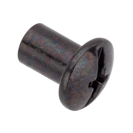 Combo Barrel, #10-24, 3/8 in Brl Lg, 1/4 in Brl Dia, Steel Black Zinc Plated MPN:Z4406-BLACK