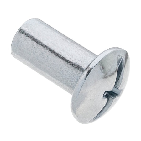 Combo Barrel, #10-24, 1/2 in Brl Lg, 1/4 in Brl Dia, 410 Stainless Steel Zinc Plated MPN:Z4408-410HZ