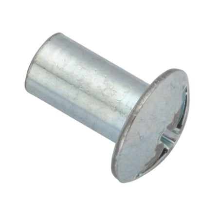 Combo Barrel, #8-32, 3/8 in Brl Lg, 13/64 in Brl Dia, Steel Zinc Plated MPN:Z4437