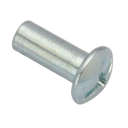 Combo Barrel, #8-32, 1/2 in Brl Lg, 13/64 in Brl Dia, Steel Zinc Plated MPN:Z4438