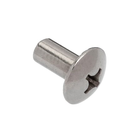 Barrel Nut, #10-24, 1/2 in Brl Lg, 1/4 in Brl Dia, 18-8 Stainless Steel Unfinished MPN:Z4742