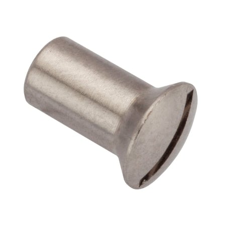 Barrel Nut, #6-32, 25/64 in Brl Lg, 3/16 in Brl Dia, Brass Nickel Plated MPN:Z4802
