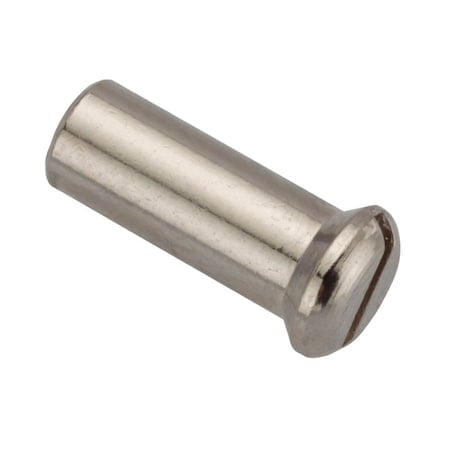 Barrel Nut, #6-32, 17/32 in Brl Lg, 3/16 in Brl Dia, Brass Nickel Plated MPN:Z4804