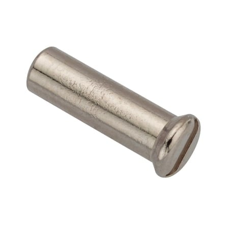 Barrel Nut, #6-32, 5/8 in Brl Lg, 3/16 in Brl Dia, Brass Nickel Plated MPN:Z4806