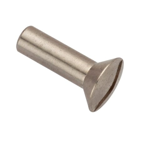 Barrel Nut, #6-32, 43/64 in Brl Lg, 3/16 in Brl Dia, Brass Nickel Plated MPN:Z4810